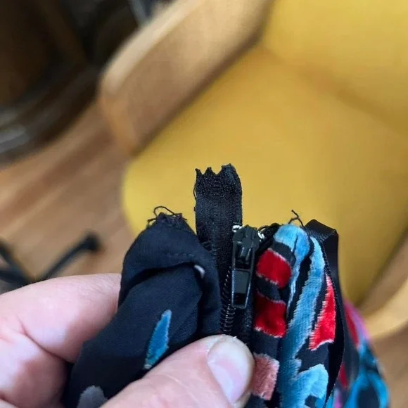 City Studio vintage y2k one shoulder butterfly mini dress in burnout velvet - - Picture 6 of 7